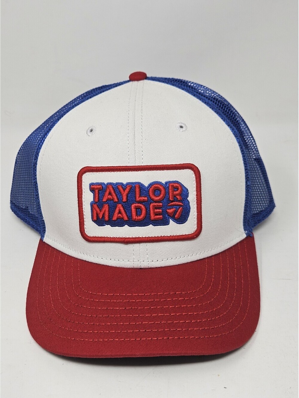 Adult TaylorMade Ventura SnapBack Trucker Hat Adjustable Blue Red Golf Cap